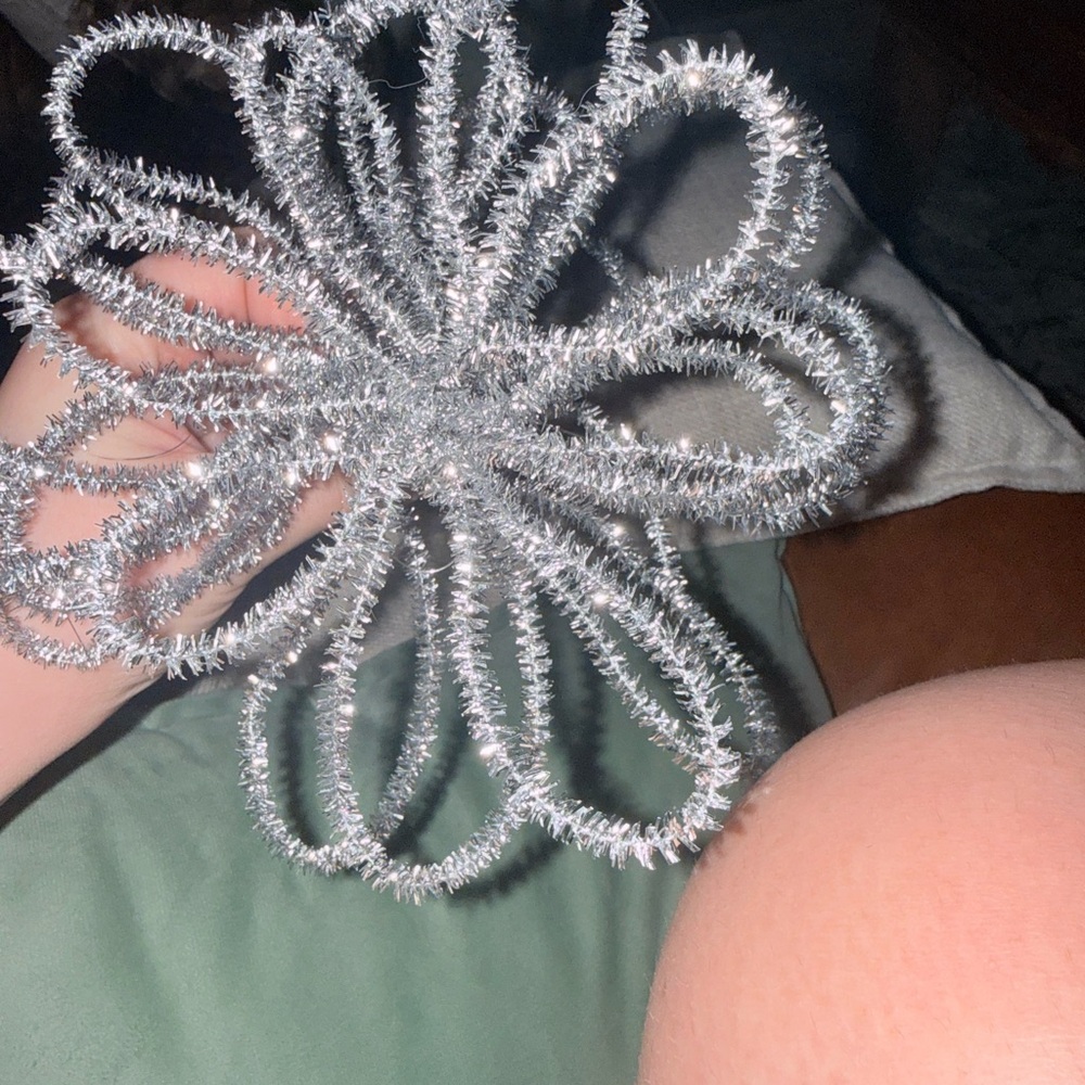 Silver Floral Hair Accessory